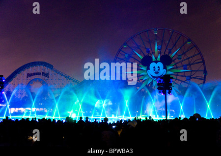 Disneyland Water and Light Show Stock Photo