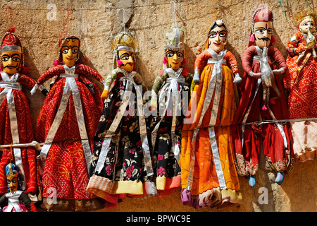 Souvenirs for sale in Jaisalmer Fort, Jaisalmer, Rajasthan, India Stock Photo