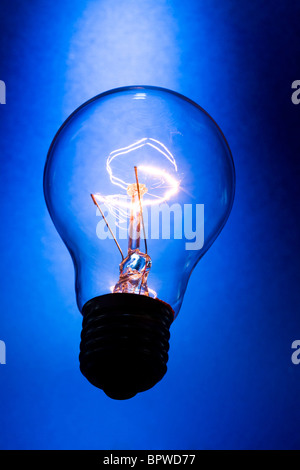 Bright Light Bulb close up shot Stock Photo