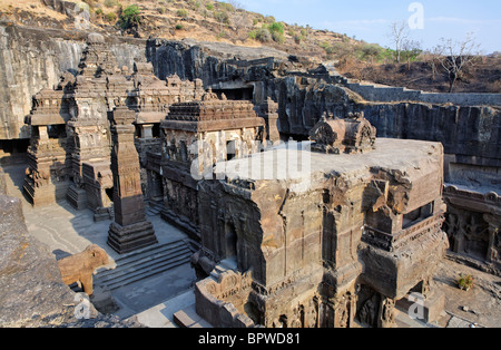 Kailash temple, Ellora Caves, Maharashtra state, India Stock Photo