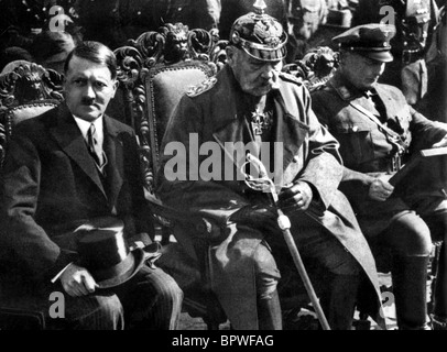 ADOLF HITLER PAUL VON HINDENBURG NAZI LEADER 01 May 1938 Stock Photo