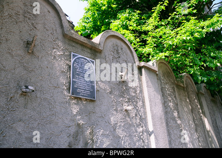 Original jewish Ghetto walls in Lwowska St in the Podgorze area of Krakow Stock Photo