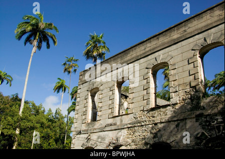 Farley Hill mansion in ruins Stock Photo