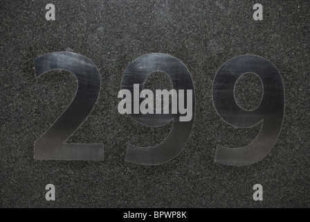 number of a building in New York City NY Stock Photo