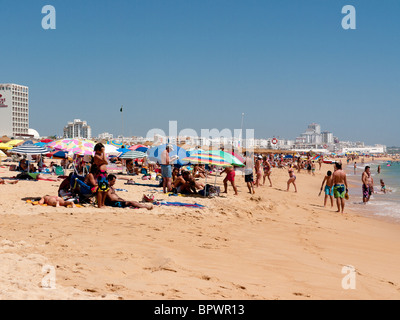 Beach at Vilamoura, Algarve, Portugal, Western Europe Stock Photo