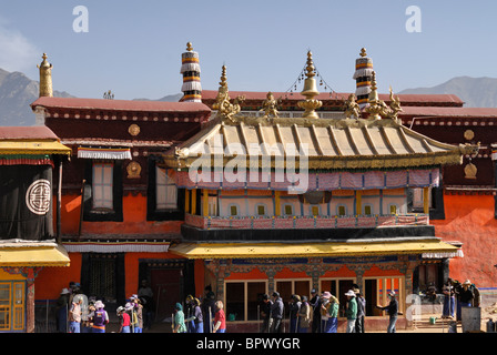 Roof of Jokhang temple,Lhasa,Tibet Stock Photo