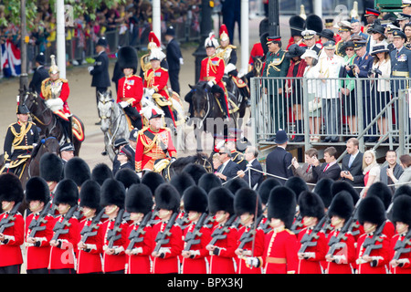 Royal Procession - Master of the Horse and non-Royal Colonels. 'Trooping the Colour' 2010 Stock Photo