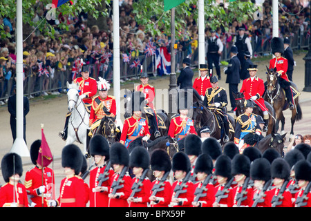 Royal Procession - Master of the Horse and Crown Equerries. 'Trooping the Colour' 2010 Stock Photo