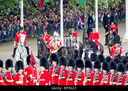 Royal Procession - Master of the Horse and Crown Equerries. 'Trooping the Colour' 2010 Stock Photo