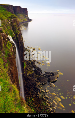 Mealt Waterfall on the Trotternish Peninsula on the Isle of Skye Stock Photo