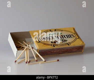 used box of matches Stock Photo