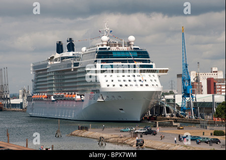 Celebrity Eclipse, a Solstice-class cruise ship, operated by Celebrity Cruises. Stock Photo