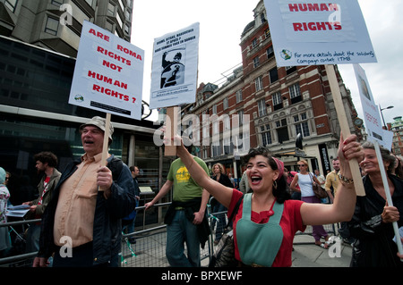 Roma Gypsies and Irish Travelers protest in London about the French ...