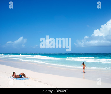 Crane Beach, South East Coast, Barbados, Lesser Antilles, West Indies, Caribbean Stock Photo