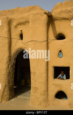 Typical mud house, Matam, Senegal Stock Photo