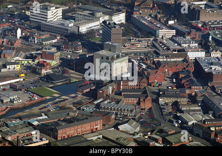 Aerial view of Walsall Town Centre West Midlands England Uk Stock Photo