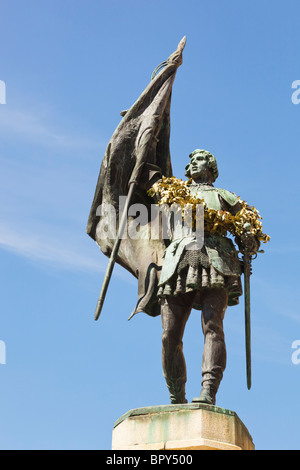 Segovia, Segovia Province, Spain. Monument to Juan Bravo c. 1483 - 1521, rebel leader during Castilian War of the Communities. Stock Photo