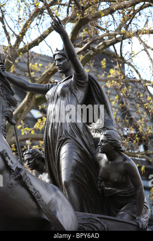 The Queen Boudica monument by Thomas Thornycroft next to Westminster Bridge, Embankment, Westminster, London, SW1. Stock Photo