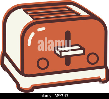 Illustration of a toaster Stock Photo