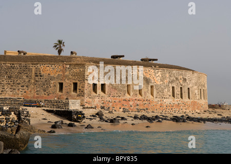 Fort d' Estrées, built by the French in 1850, houses the IFAN historical museum, Gorée Island, Senegal Stock Photo