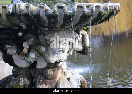 An ornate fountain in the Italian Gardens at Lancaster Gate in Hyde Park, Westminster, London, W2. Stock Photo