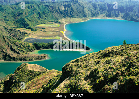 Fire Lake (Lagoa do Fogo). Sao Miguel island, Azores islands, Portugal. Stock Photo