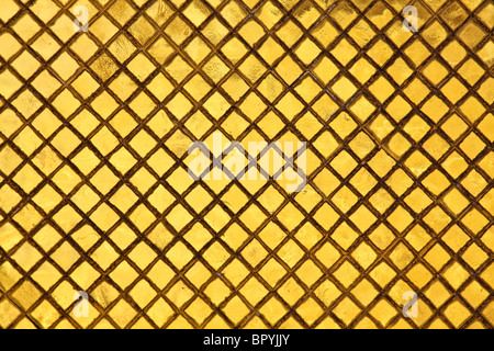 golden tiles closeup image background Stock Photo