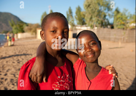 Girls, Cape Maclear, Malawi Stock Photo