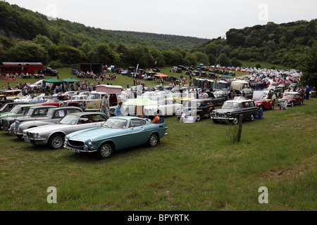 Classic car show at Queen Elizabeth Country Park, Hampshire, June 2010 Stock Photo