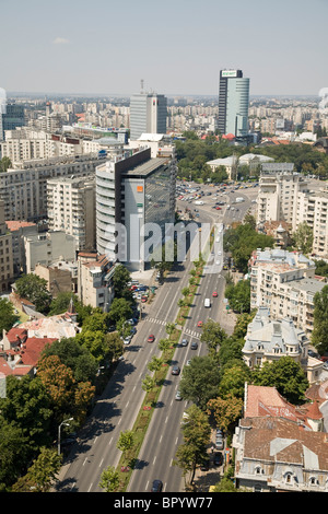 Aerial photograph of the city of Bucharest in Romania Stock Photo