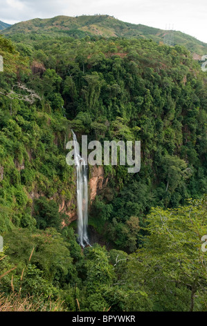 Manchewe waterfall, Livingstonia, Malawi Stock Photo