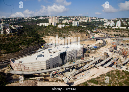 Aerial view of the Grand Canyon shopping center in Haifa Stock Photo