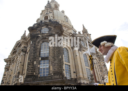 Photograph of a German actor in the historic streets of Dresden Stock Photo