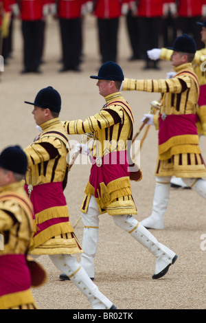 Drum Majors during the 'Massed Bands Troop'. 'Trooping the Colour' 2010 Stock Photo