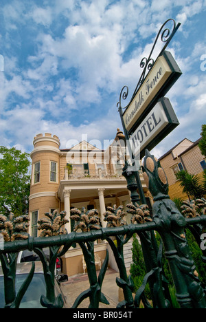 Historic Cornstalk Fence Hotel built early 1800s, French Quarter of New Orleans, Louisiana, USA Stock Photo