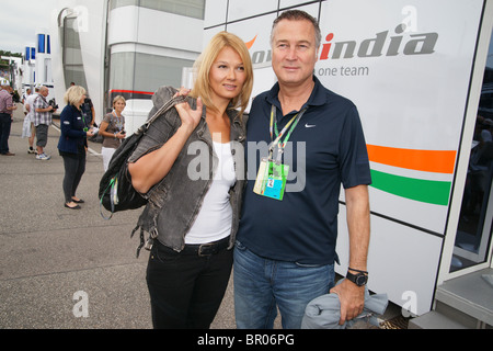 swimmer franziska van almsick with friend jurgen harder stock photo alamy