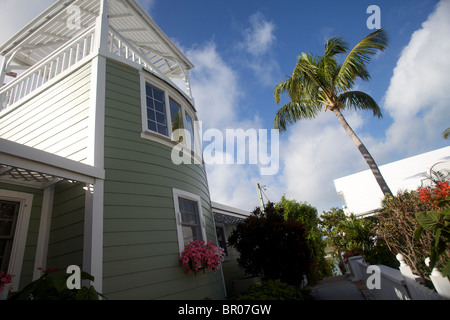 A typical wooden house in Hope Town, Elbow Cay. Stock Photo