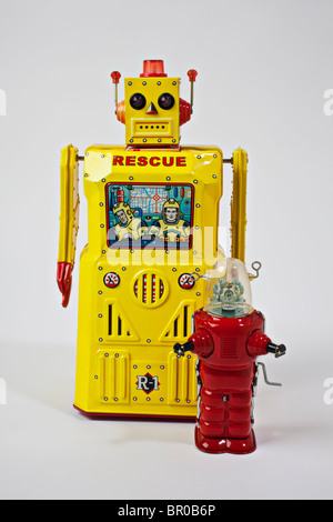 Two toy robots Stock Photo