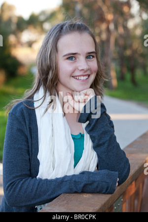 Thirteen year old girl Stock Photo
