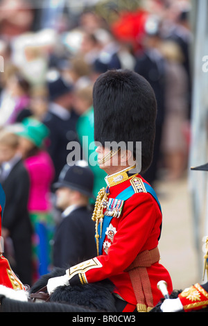 Prince Edward, Duke of Kent, on horseback. 'Trooping the Colour' 2010 Stock Photo