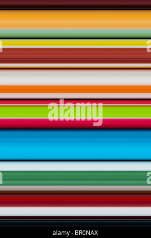Multicoloured horizontal striped pattern. Digitally crafted from a photograph. Stock Photo