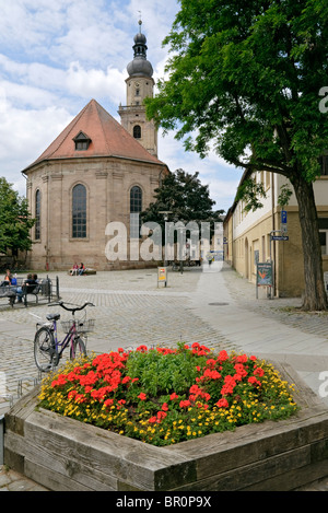 In the Altstadt (old town) of Erlangen, Franconia, Bavaria, Germany. Stock Photo