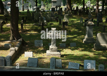 The Trinity Church Cemetery and Mausoleum in the New York neighborhood Washington Heights Stock Photo