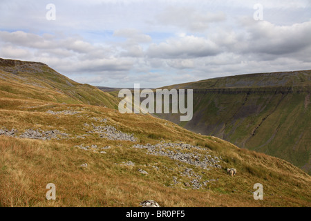 The Upper Reaches of the Glaciated Valley of High Cup Nick From the Pennine Way Footpath Pennines Cumbria UK Stock Photo