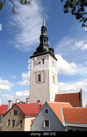 St Nicholas Church Tower (Niguliste Kirik) in Tallinn, Estonia Stock Photo