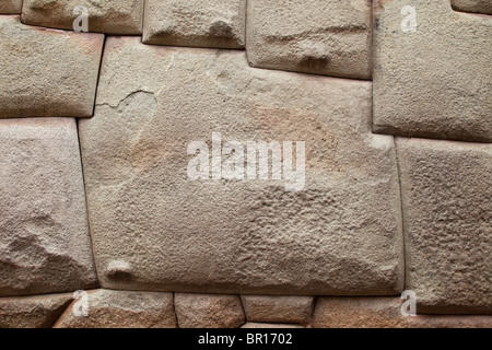 Famous 12 angled stone in Hatun Rumiyoc street, Cusco, Peru Stock Photo