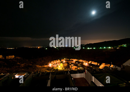 a lit small village new development in the hills above estepona spain Stock Photo