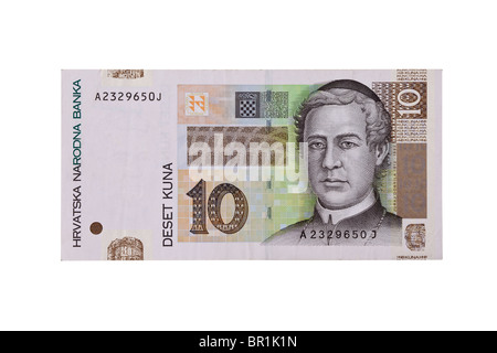 Croatian ten kuna bill Stock Photo