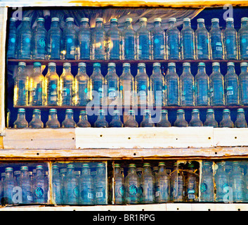 Beer Bottle 'Folk Art' Stock Photo