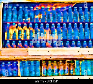 Beer Bottle 'Folk Art' Stock Photo